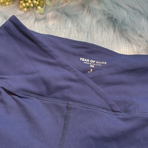 Year Of Ours 7/8 Sport Legging Navy White sz S - Picture 3 of 8